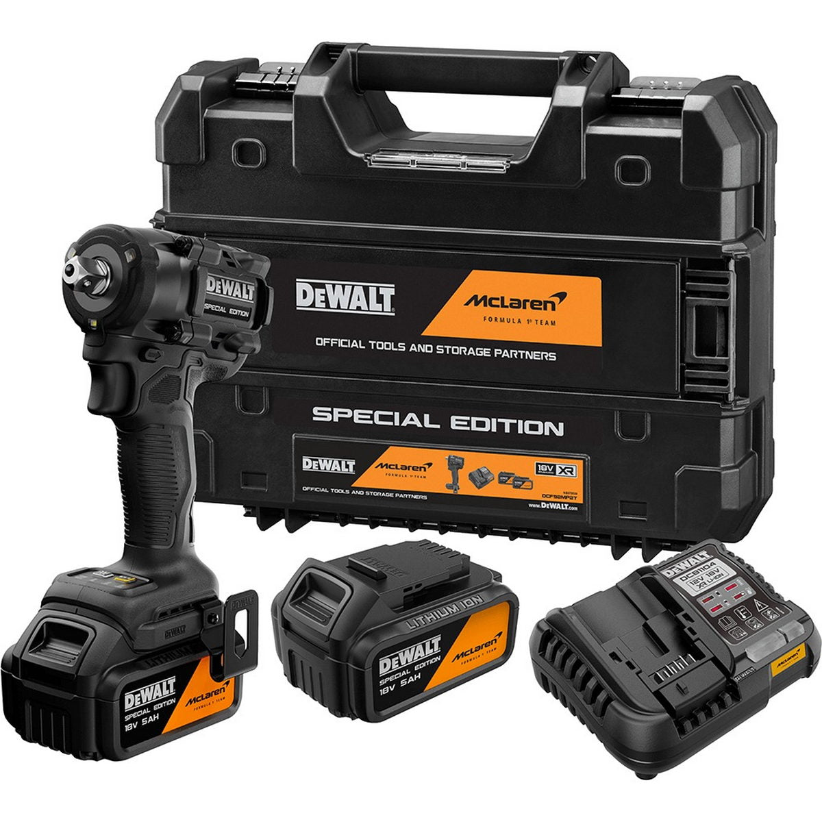 DeWalt McLaren DCF92MP2T-QW Brushless Μπουλονόκλειδο Μπαταρίας 1/2" 18V Li-Ion Με 2 Μπατ.5.0Ah - Βαλίτσα T-STAK