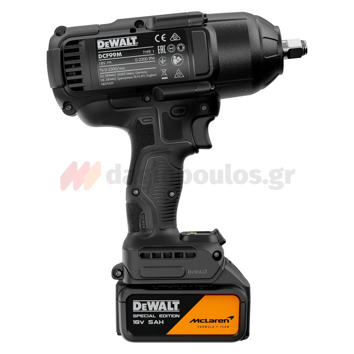 DeWalt McLaren DCK3222MP2T-QW Συλλογή Brushless Δραπανοκατσάβιδο, Τροχός & Μπουλονόκλειδο 18V Με 2 Μπατ.5.0Ah - Βαλίτσα T-Stak