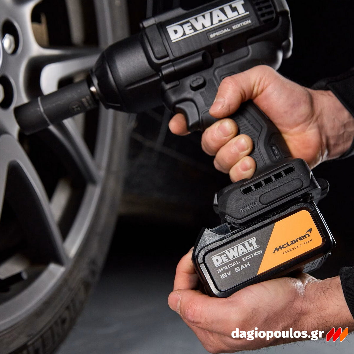 DeWalt McLaren DCK3222MP2T-QW Συλλογή Brushless Δραπανοκατσάβιδο, Τροχός & Μπουλονόκλειδο 18V Με 2 Μπατ.5.0Ah - Βαλίτσα T-Stak