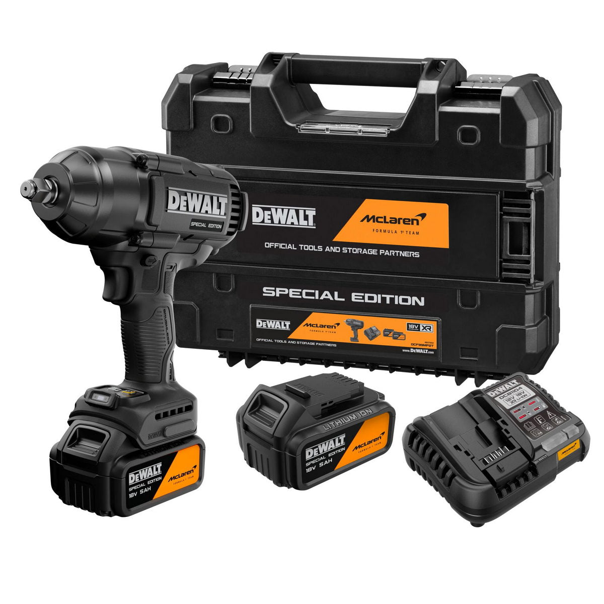 DeWalt McLaren DCF99MP2T-QW Brushless Μπουλονόκλειδο Μπαταρίας 1/2" 18V Li-Ion Με 2 Μπατ.5.0Ah - Βαλίτσα T-Stak