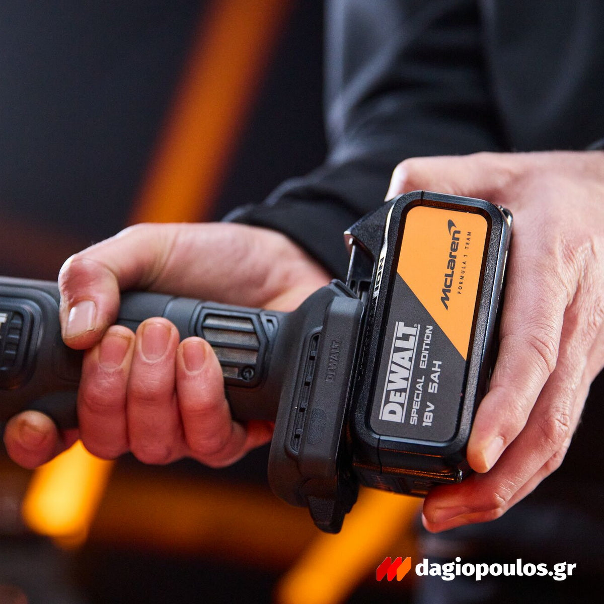 DeWalt McLaren DCK2223MP2T-QW Σετ Κρουστικό Δραπανοκατσάβιδο & Γωνιακός Τροχός 18V XR Με 2 Μπατ.5.0Ah-Βαλίτσα Μπαούλο T-Stak