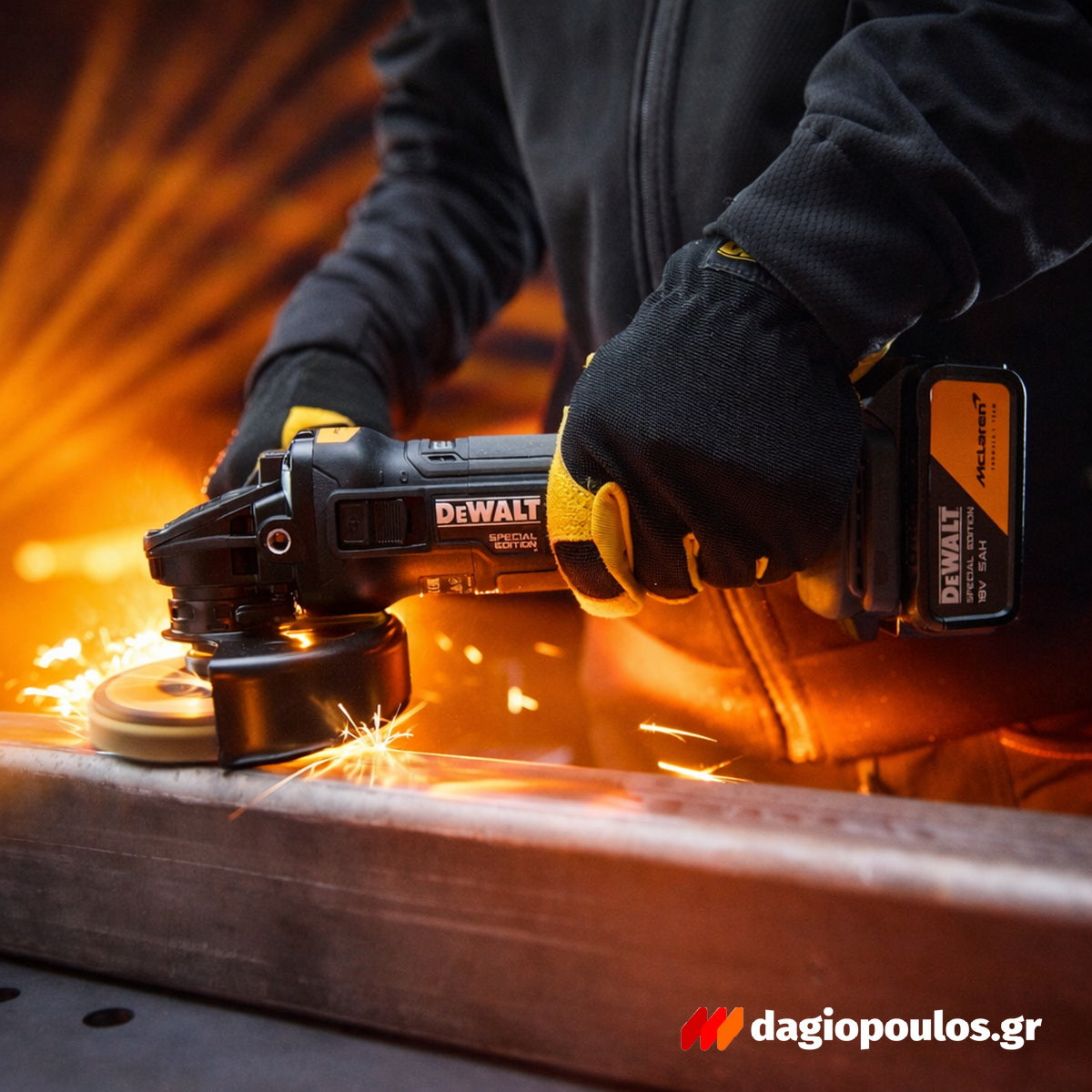 DeWalt McLaren DCK2223MP2T-QW Σετ Κρουστικό Δραπανοκατσάβιδο & Γωνιακός Τροχός 18V XR Με 2 Μπατ.5.0Ah-Βαλίτσα Μπαούλο T-Stak
