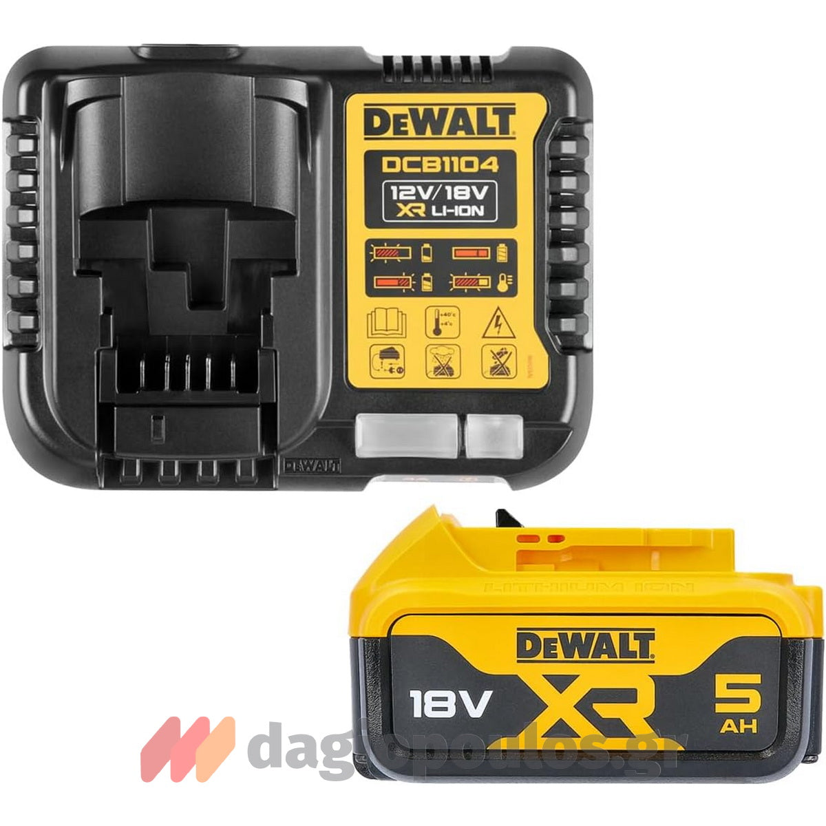 DeWalt DCM565P1-QW Brushless Αλυσοπρίονο Μπαταρίας 18V Li-Ion Με Μπαταρία XR 5.0Ah