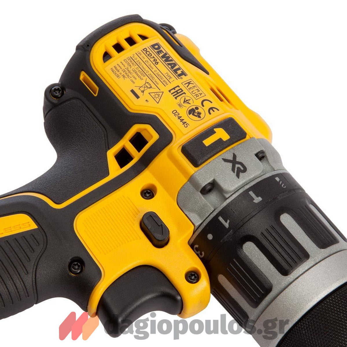 DeWalt DCD796D2-QW Brushless Κρουστικό Δραπανοκατσάβιδο Μπαταρίας 18V Li-Ion Με 2 Μπαταρίες 2.0Ah & Βαλίτσα T-Stak