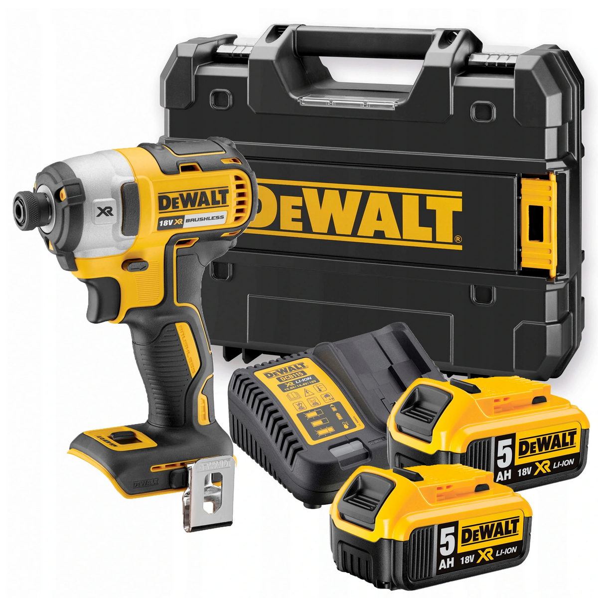 DeWalt DCF887P2-QW Brushless Παλμικό Κατσαβίδι Μπαταρίας 18V Li-Ion 1/4" 205Nm Με 2 Μπατ.5.0Ah & Βαλίτσα T-Stak