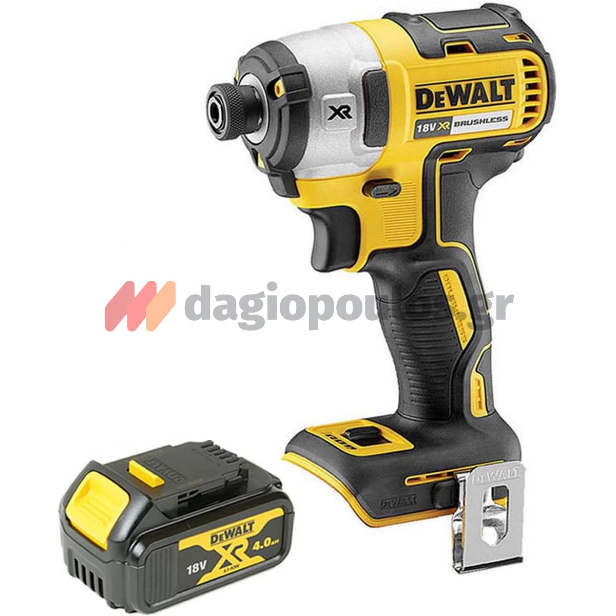 DeWalt DCF887P2-QW Brushless Παλμικό Κατσαβίδι Μπαταρίας 18V Li-Ion 1/4" 205Nm Με 2 Μπατ.5.0Ah & Βαλίτσα T-Stak