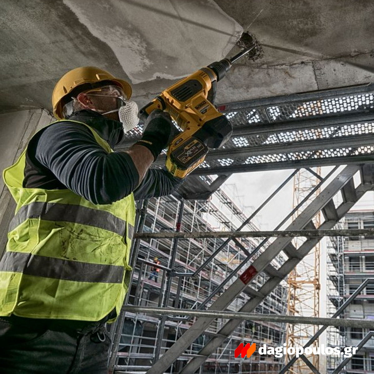 DeWalt DCH481X2-QW SDS Max Brushless Πνευματικό Κρουστικό Σκαπτικό Μπαταρίας 54V Li-Ion 6.1J 5.4Kg Με 2 Μπατ.9.0Ah - Φορτιστή - Βαλίτσα
