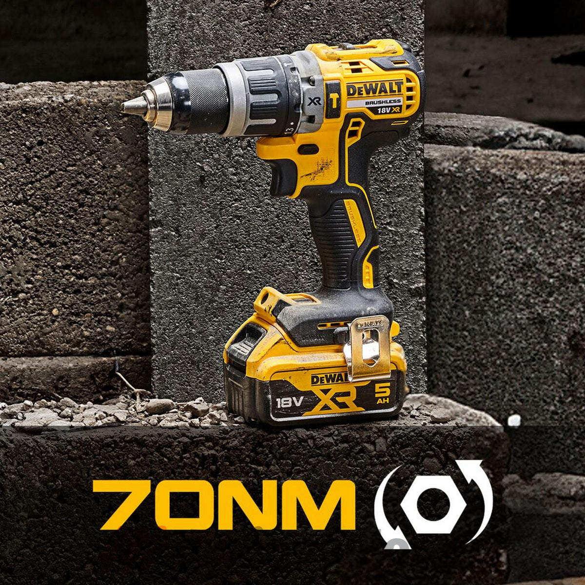 DeWalt DCK2080P2T-QW Brushless Συλλογή Δραπανοκατσάβιδο, Γωνιακός Τροχός Μπαταρίας 18V Li-Ion Με 2 Μπατ.5.0Ah - Φορτιστής - Βαλίτσα T-Stak
