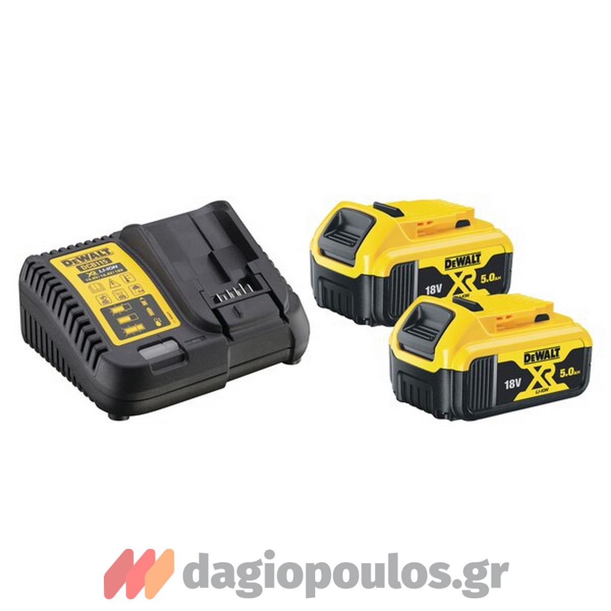 DeWalt DCK2080P2T-QW Brushless Συλλογή Δραπανοκατσάβιδο, Γωνιακός Τροχός Μπαταρίας 18V Li-Ion Με 2 Μπατ.5.0Ah - Φορτιστής - Βαλίτσα T-Stak