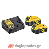 DeWalt DCK2080P2T-QW Brushless Συλλογή Δραπανοκατσάβιδο, Γωνιακός Τροχός Μπαταρίας 18V Li-Ion Με 2 Μπατ.5.0Ah - Φορτιστής - Βαλίτσα T-Stak