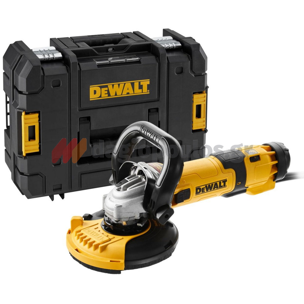Dewalt DWE4257KT-QS Ηλεκτρικός Γωνιακός Τροχός 1500W 125mm Ρυθμιζόμενος Me Θόλο λείανσης - Βαλίτσα
