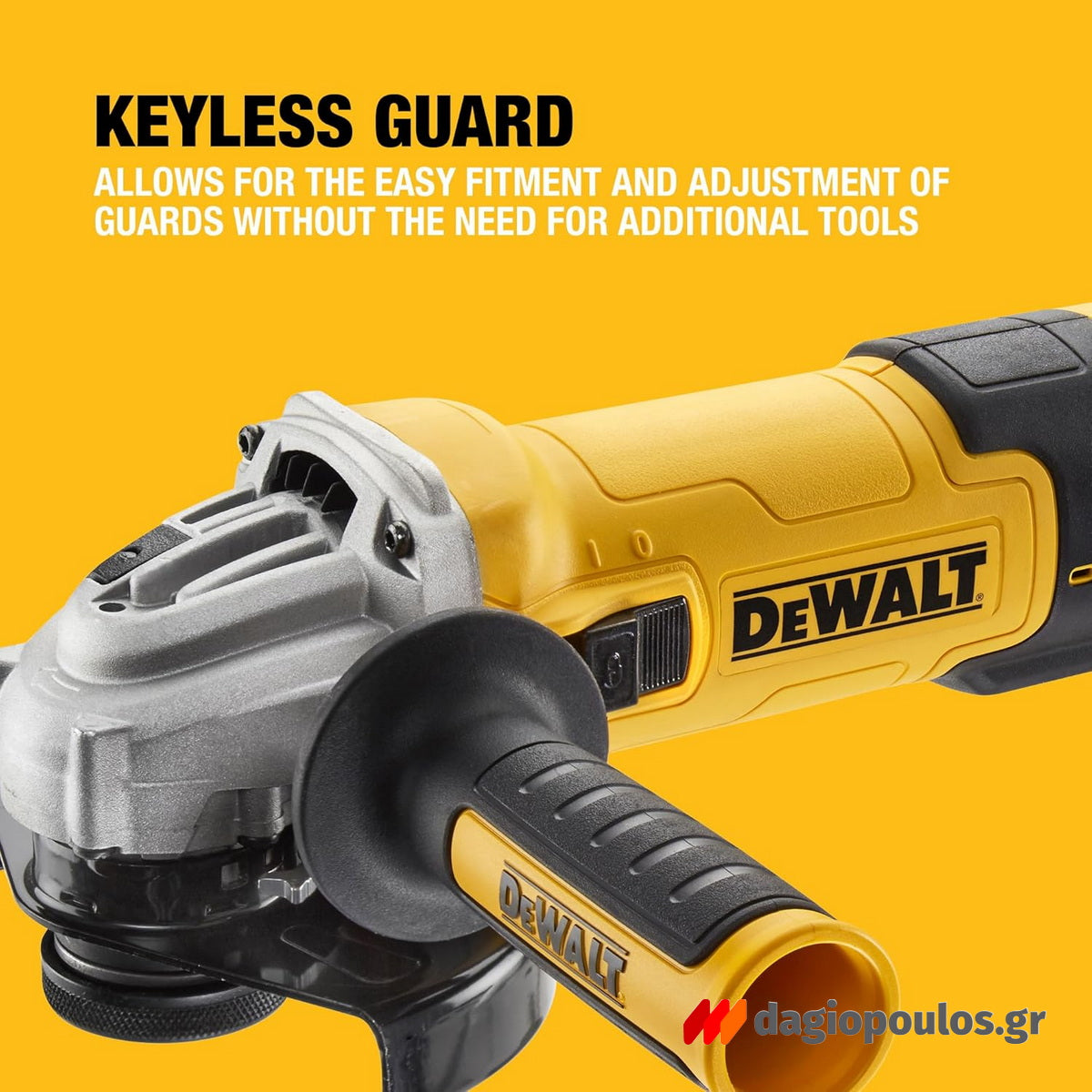 Dewalt DWE4257KT-QS Ηλεκτρικός Γωνιακός Τροχός 1500W 125mm Ρυθμιζόμενος Me Θόλο λείανσης - Βαλίτσα
