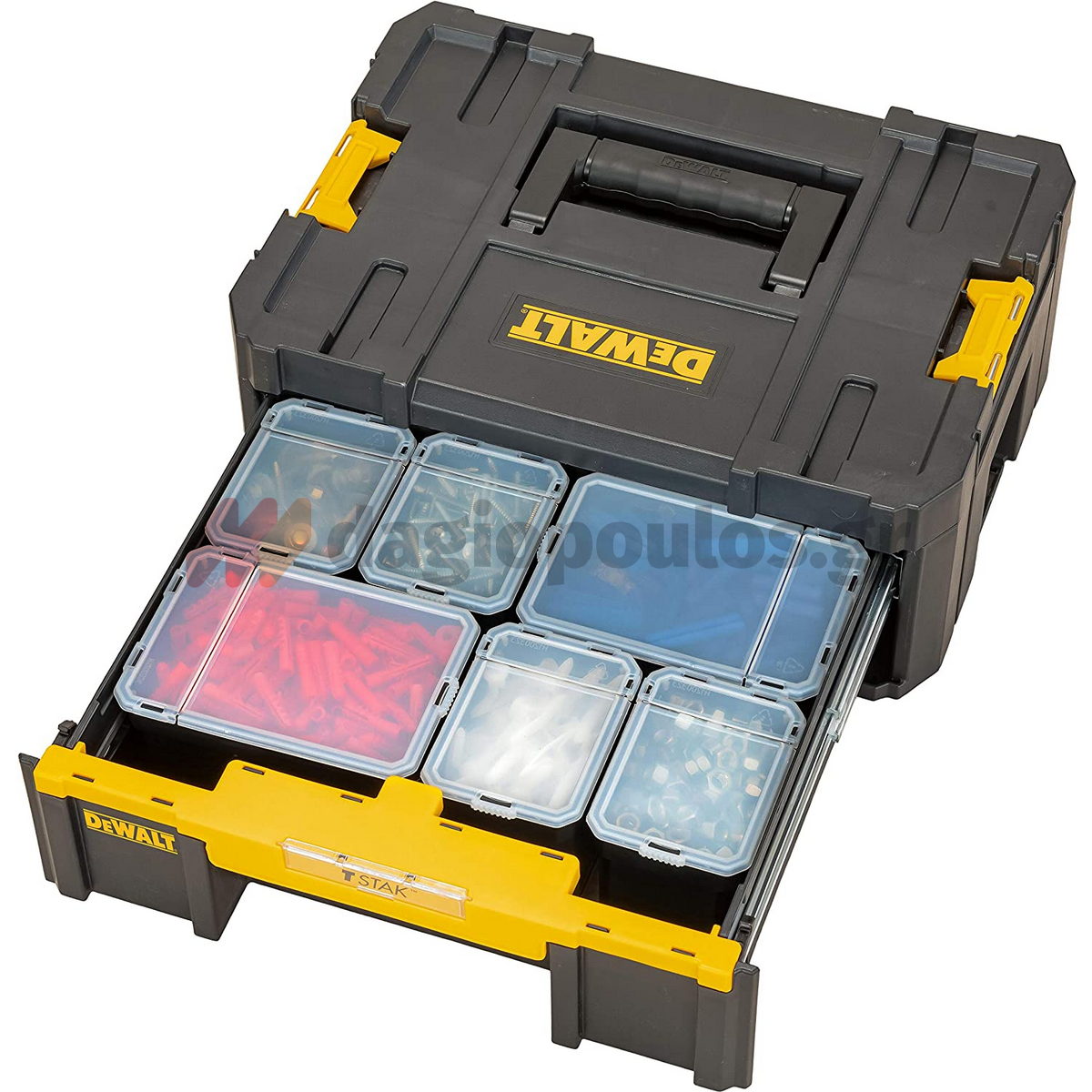 DeWalt DWST1-70705 T-Stak Εργαλειοθήκη Συρταριέρα Με Organiser & 6 Κύπελα Θήκες 17.3" 9.5Ltr