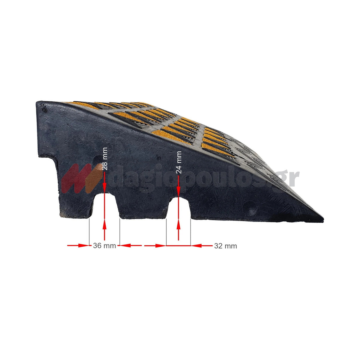 Ράμπα Πεζοδρομίου Μεσαία Χρωματιστή 60cm x 36cm x 15cm