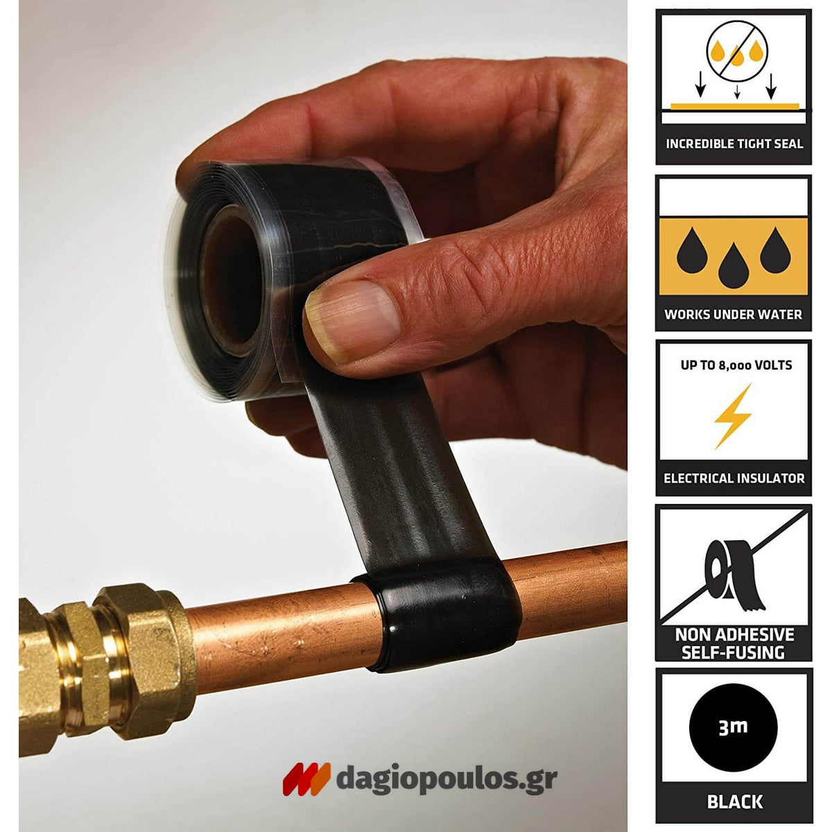 Everbuild Silweld Tape Αυτοβουλκανιζόμενη Επισκευαστική Ταινία Σιλικόνης