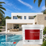 einzA Fassadenweiß 100% Ακρυλικό Χρώμα Προστασίας Εξωτερικής Τοιχοποιίας ΛΕΥΚΟ