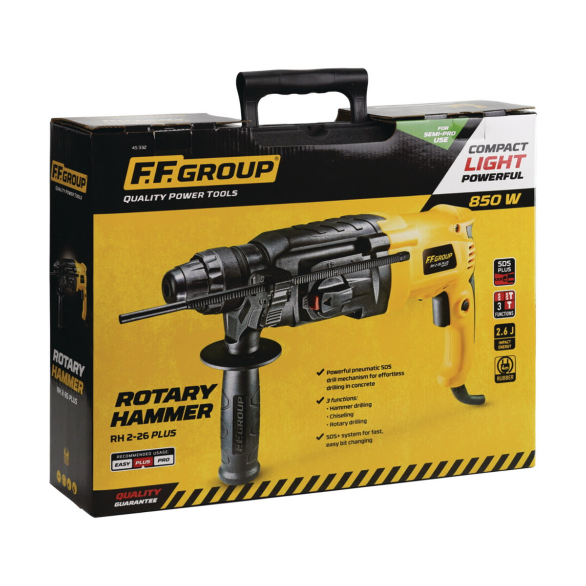 FF Group RH 2-26 PLUS 45332 SDS Plus Ηλεκτρικό Περιστροφικό Πιστολέτο 850W 2.6J