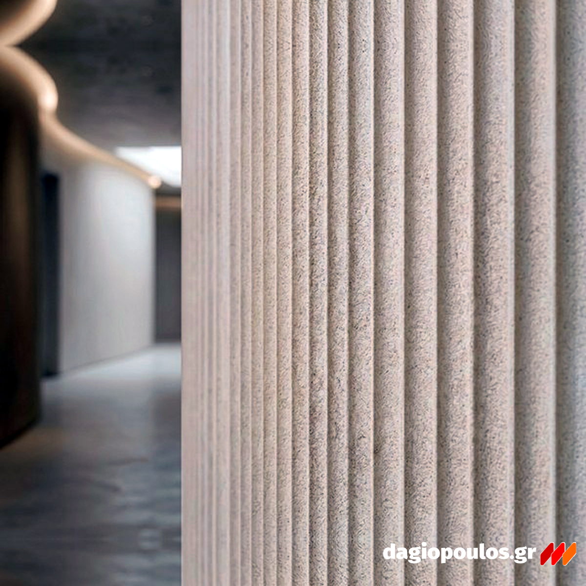 GIGA Panel Εύκαμπτης Πέτρας 113020 RIPPLE BOARD BEIGE WHITE 1200mm x 2800mm Σετ 2 Τεμ
