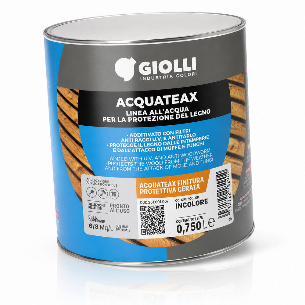 Giolli 136 Acquateax Finitura Protettiva Cerata Διαφανές Βερνίκι Νερού με Βελούδινο Ματ Φινίρισμα & Επιπλέον Αντι-UV Προστασία