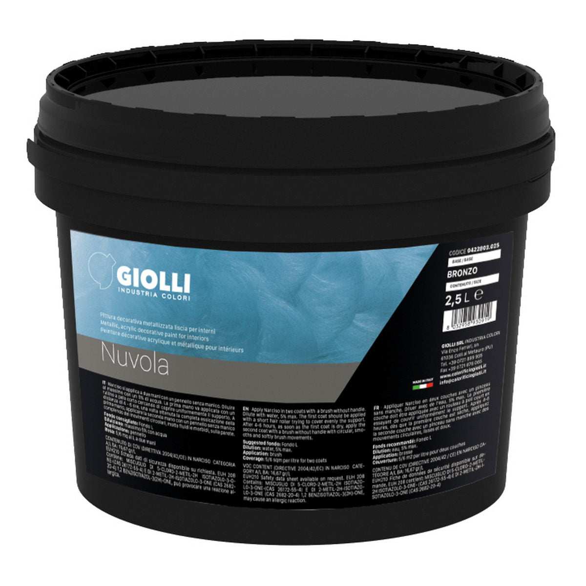 Giolli 019 Nuvola Διακοσμητικό Χρώμα Τεχνοτροπίας Με Μεταλλικό Ακρυλικό Ιριδίζον Εφέ Stucco Veneziano