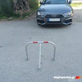 Μπάρα Παρεμπόδισης Παρκαρίσματος Αρθρωτή Γαλβανιζέ Τύπου C Με 3 Πόδια Οικονομική
