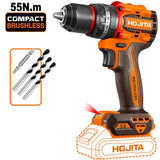 Hojita HJIDL205581 Brushless Κρουστικό Δραπανοκατσάβιδο Μπαταρίας 55Nm 20V Li-Ion SOLO