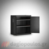 Keter Detroit Base XL Ντουλάπα Δίφυλλη Χαμηλή Με 2 Ράφια Μαύρη