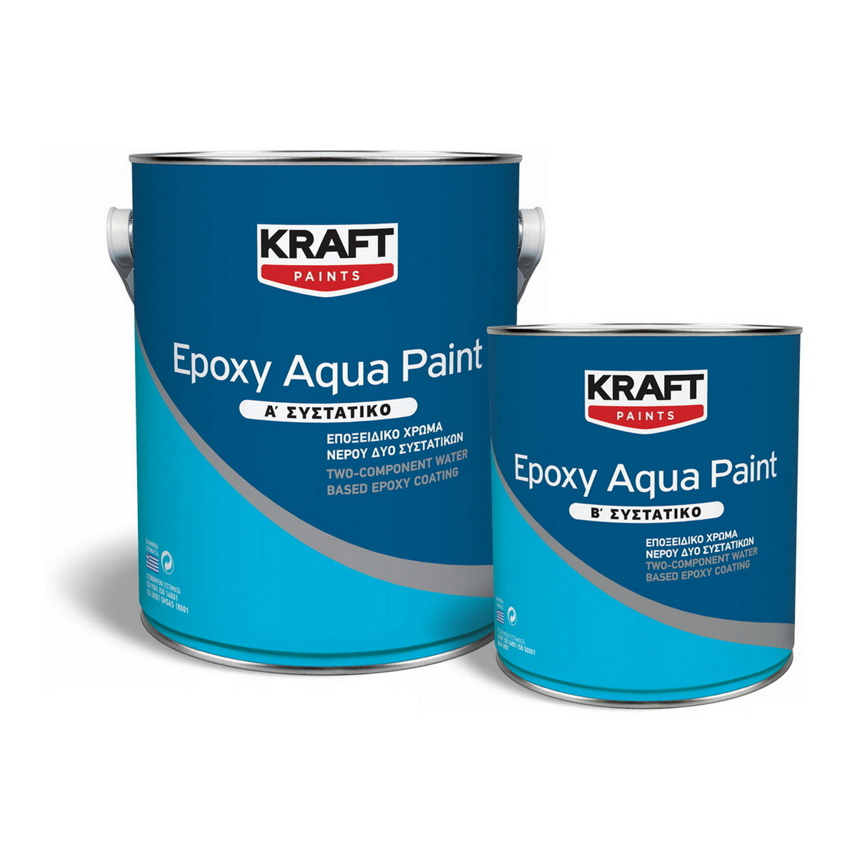 Kraft Epoxy Paint Aqua Εποξειδικό Χρώμα 2 Συστατικών Δαπέδων Νερού ΔΙΑΦΟΡΩΝ ΑΠΟΧΡΩΣΕΩΝ
