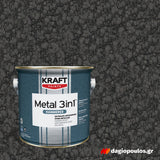 Kraft Metal 3 in 1 Hammered Σφυρήλατο Χρώμα Κατευθείαν Στη Σκουριά ΜΠΟΡΝΤΩ