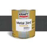 Kraft Metal 3 in 1 Metallized Μεταλλιζέ Χρώμα Κατευθείαν Στη Σκουριά MAT 502 ΑΝΘΡΑΚΙ