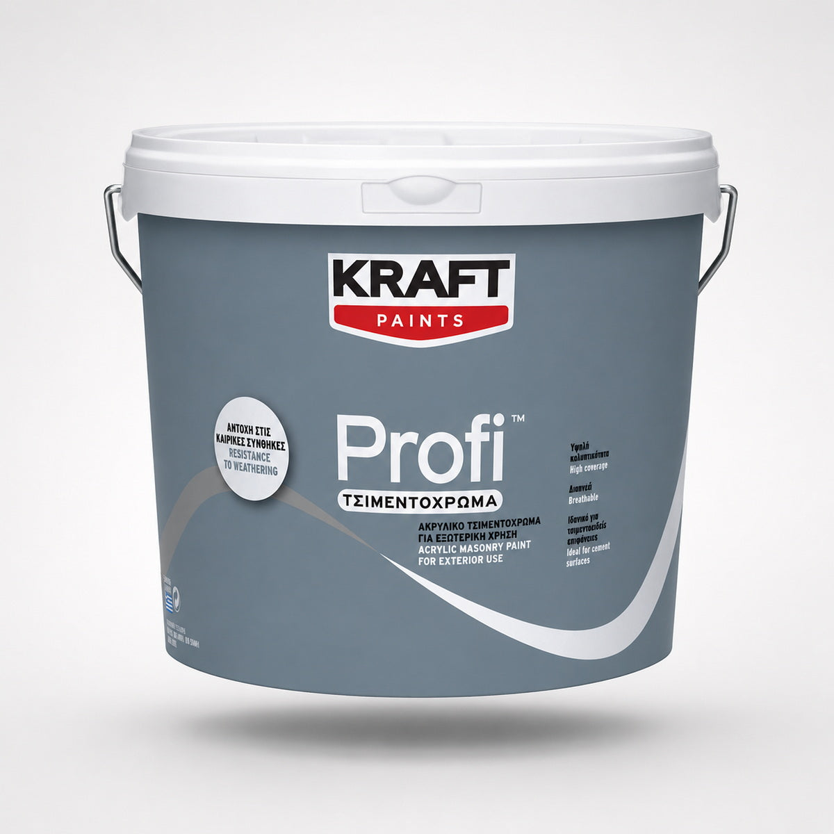 Kraft Profi Ακρυλικό Τσιμεντόχρωμα Εξωτερικής Χρήσης ΛΕΥΚΟ