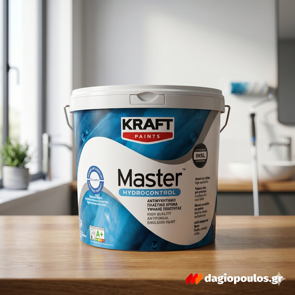 Kraft Master™ Hydrocontrol Ισοθερμικό Αντιμουχλικό Πλαστικό Χρώμα Υψηλής Ποιότητας Για Μπάνια & Κουζίνες