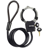 Master Lock 8275EURDPROBLK Κλειδαριά Ποδηλάτου Scooter Πατινιού Συρματόσκοινο Χειροπέδα Με Κλειδί 8mm x 100cm