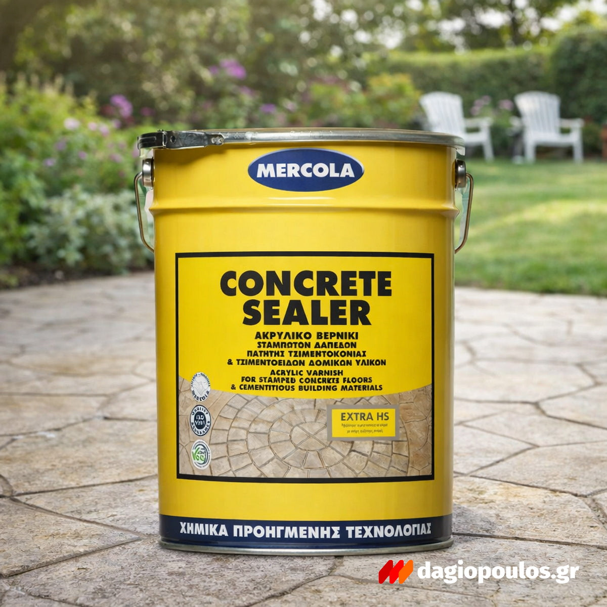 Mercola CONCRETE SEALER HS Βερνίκι Διαλύτου Σταμπωτών & Βιομηχανικών Δαπέδων ΕΝΙΣΧΥΜΕΝΟ Διαφανές Ημιματ