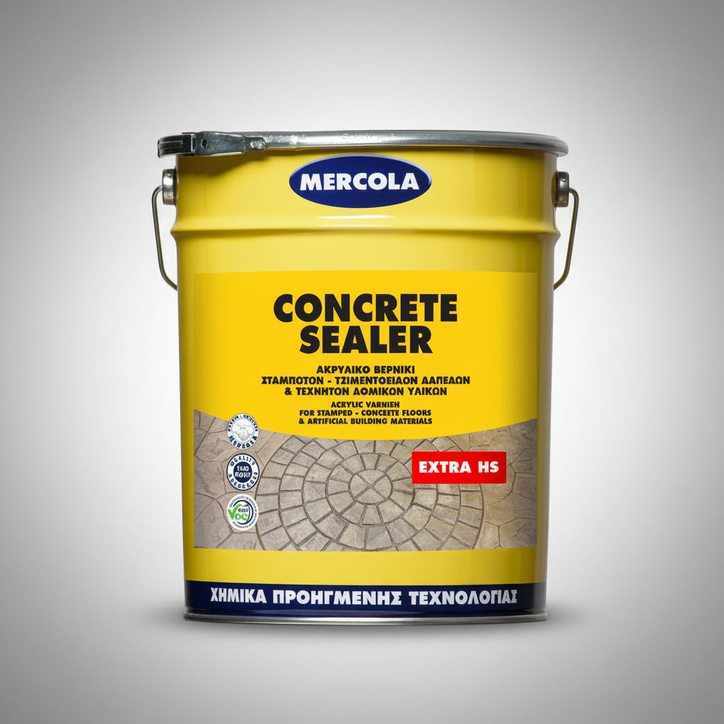 Mercola CONCRETE SEALER HS Βερνίκι Διαλύτου Σταμπωτών & Βιομηχανικών Δαπέδων ΕΝΙΣΧΥΜΕΝΟ Διαφανές Ημιματ