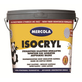 Mercola Isocryl Ινοπλισμένο Ελαστομερές Μονωτικό Ταρατσών Λευκό