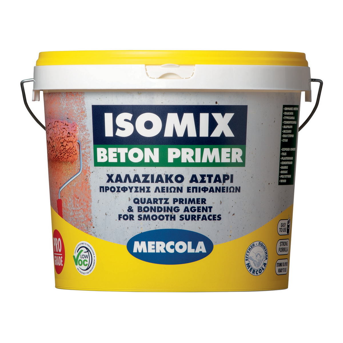 Mercola Isomix Beton Primer Xαλαζιακό Ακρυλικό Αστάρι Πρόσφυσης Λείων & Μη Απορροφητικών Επιφανειών ΛΕΥΚΟ