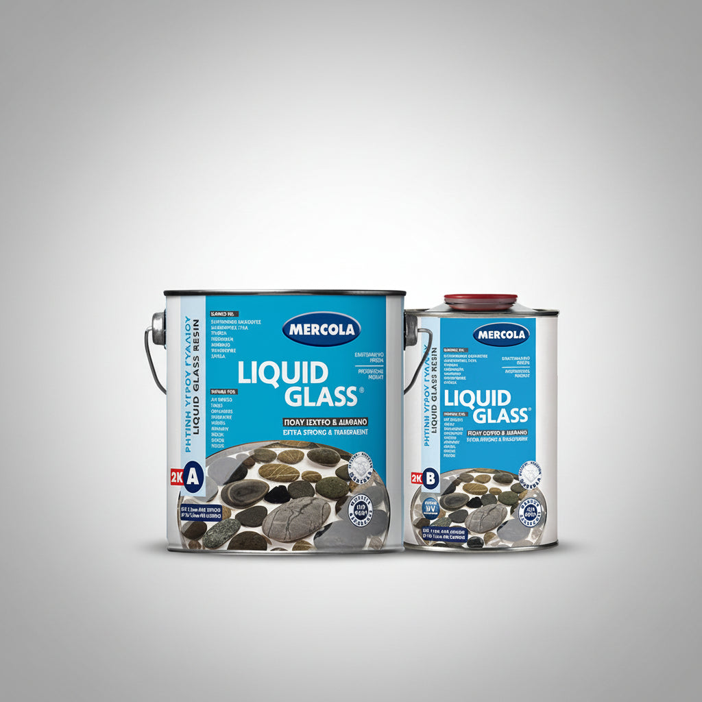 Evochem Mercola Liquid Glass Διάφανη Εποξειδική Ρητίνη Υγρού Γυαλιού