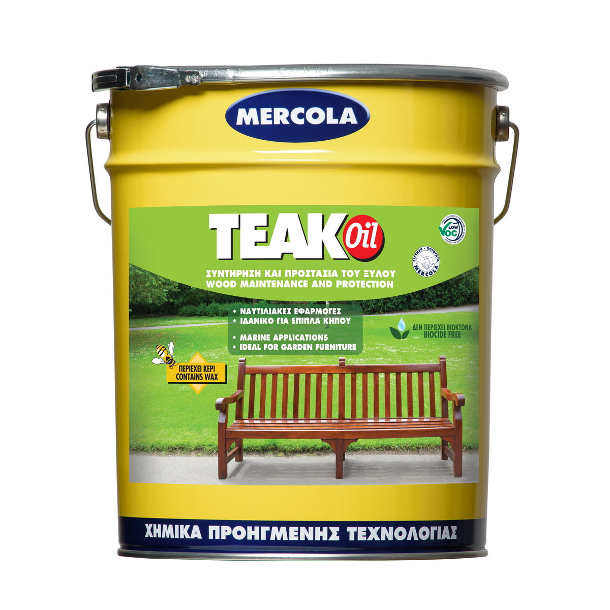 Mercola Teak Oil Renovator Λάδι Συντήρησης & Προστασίας Ξύλων & Επίπλων Κήπου Ματ THK