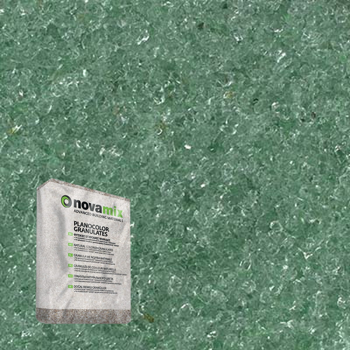 Novamix Planocolor Granulates RC Glass Ψηφίδες Κρυστάλλου 922 CRYSTAL GREEN 40