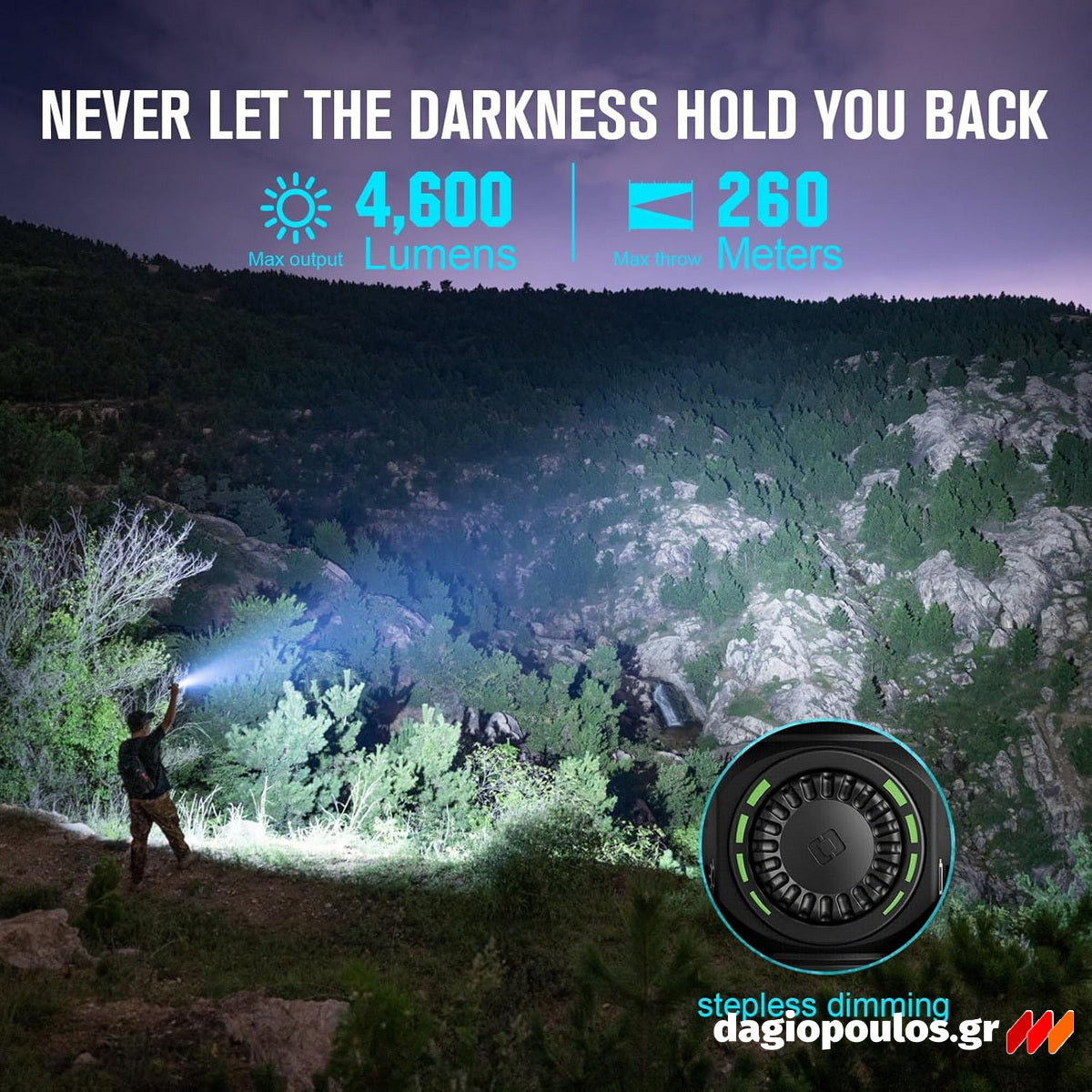 Olight Seeker 4 Pro High Lumen Φακός Χειρός LED 4600 Lumens
