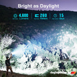 Olight Seeker 4 Pro High Lumen Φακός Χειρός LED 4600 Lumens