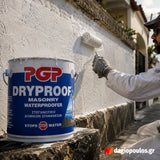 PGP Dryproof Masonry Waterproofer Επαλειφόμενο Μονωτικό Διαλύτου Εξωτερικής Εσωτερικής & Αρνητικής Υγρασίας ΛΕΥΚΟ