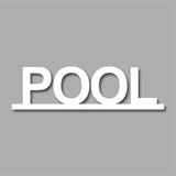 Πινακίδα Σήμανσης "Pool" Πισίνας Ξενοδοχείων 3mm ΜΑΥΡΟ