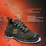 Pezzol Borneo PK 170 S3S SC CI FO SR ESD WRU Παπούτσια Ασφαλείας Εργαζομένων Χαμηλά Με Προστασία Ιταλίας