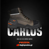 Pezzol Carlos S3 CI HI HRO SRC Παπούτσια Ασφαλείας Προστασίας Εργαζομένων Ημιμποτάκια Με ΜΗ Μεταλλική Προστασία Ιταλίας