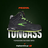 Pezzol Tongass S3S S3S FO SR ESD Παπούτσια Ασφαλείας Εργαζομένων Ημιμποτάκια Με Προστασία Ιταλίας