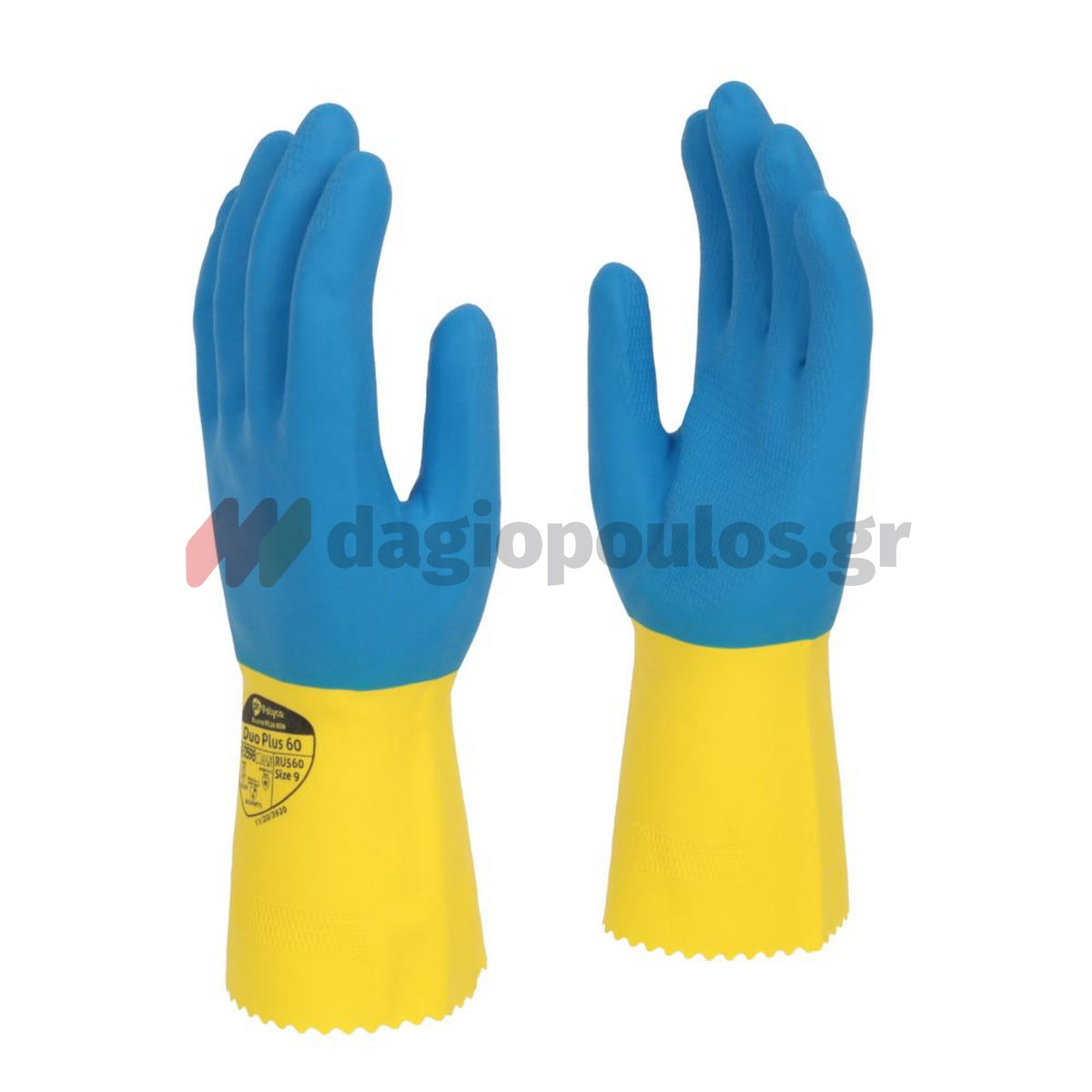 Polyco RU560 Duo Plus™Double Dipped Latex Γάντια Εργασίας Διπλού Εμβαπτισμού Latex 30cm (Ζεύγος)