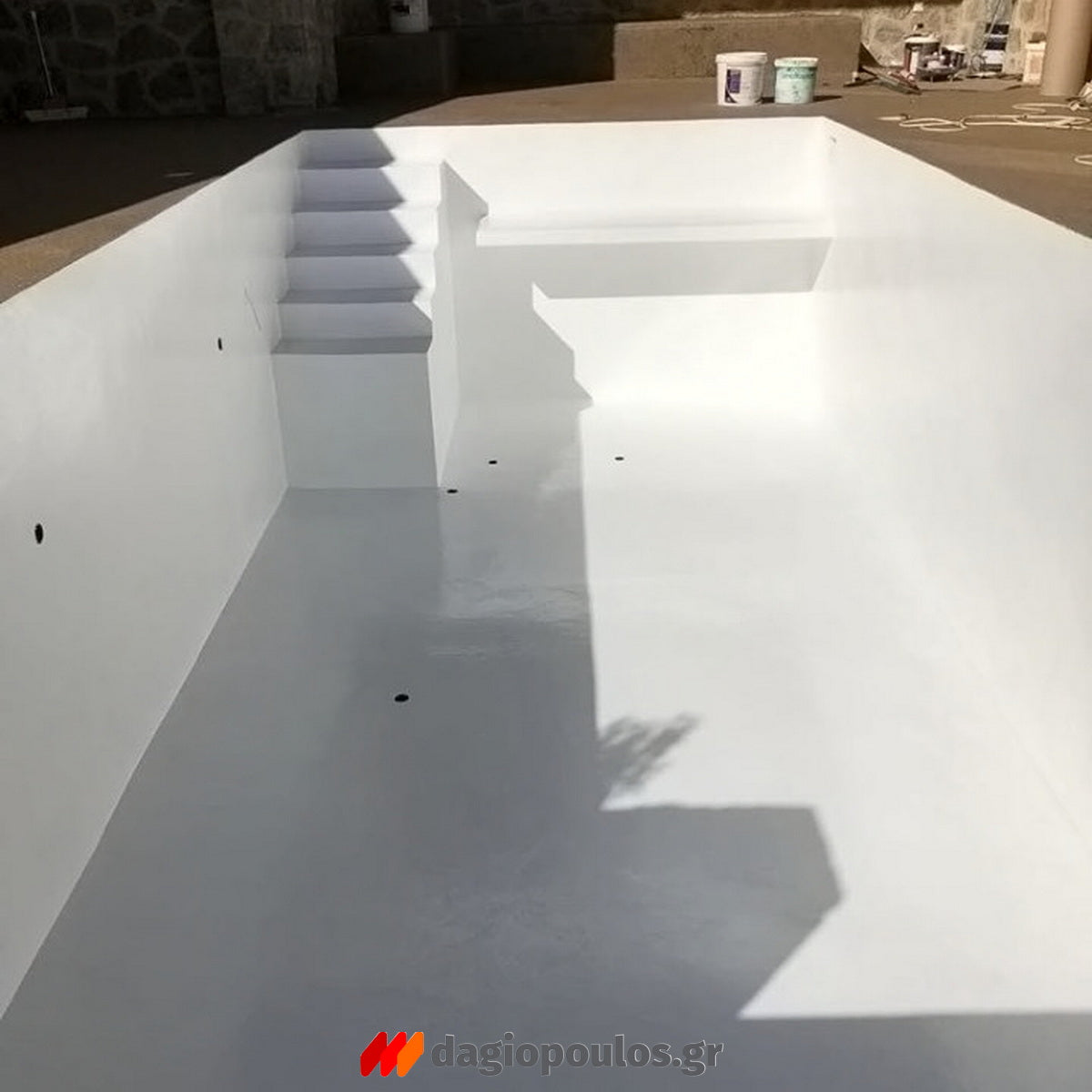 Kraft Pool Epoxy Εποξειδικό Χρώμα Πισίνας - Δεξαμενών Διαλύτου 2 Συστατικών ΛΕΥΚΟ