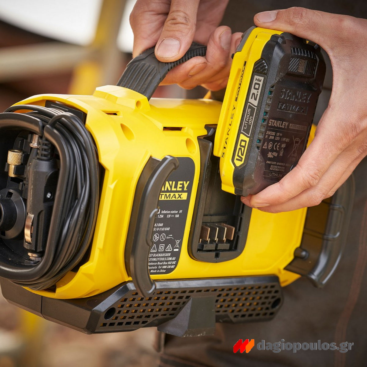 Stanley SFMCE520B-XJ Fatmax V20 Αεροσυμπιεστής Κομπρεσέρ Αέρα Μπαταρίας 18V Li-Ion 160PSI Φορητός SOLO